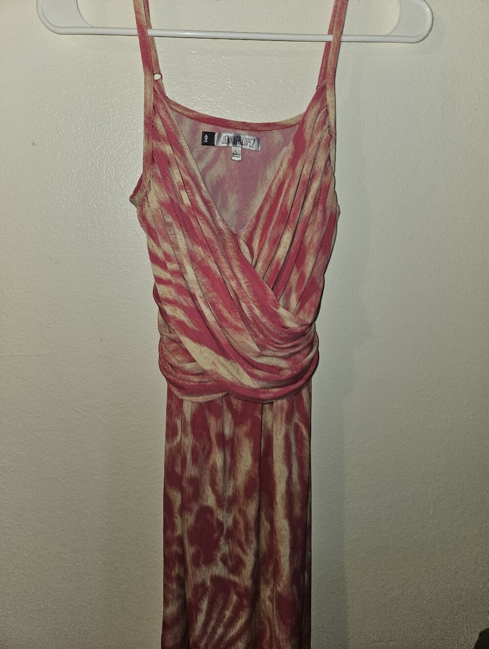 Jennifer Lopez Womans Spaghetti Strap Tie Back Dress Size L - Picture 4 of 12